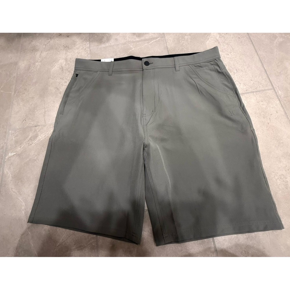 Hurley Mens Green Hybrid Shorts Comfort Waist Stretch Tech Golf Shorts Sz 40 NEW